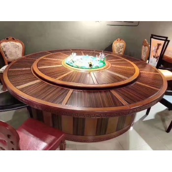 曲靖中式实木餐桌酒店电动餐桌