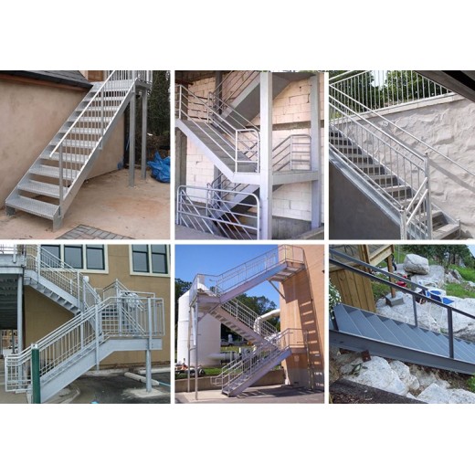 东莞钢结构消防梯楼梯搭建制作安装工程户外钢梯