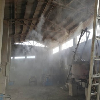 石柱车间喷雾雾森系统,砂石厂房喷雾降尘设备