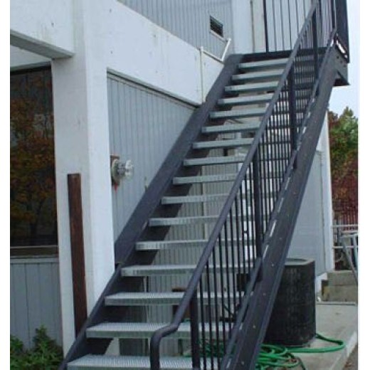 梅州钢结构消防梯楼梯搭建制作安装工程逃生梯