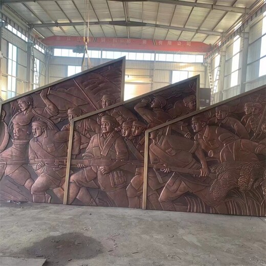 抗戰(zhàn)紅軍人物浮雕革命題材浮雕墻工廠