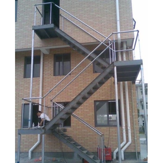花都钢结构消防梯楼梯建设工程户外钢梯