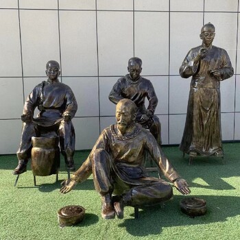 大型中醫(yī)煉藥系列雕塑安裝
