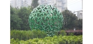 几何不锈钢镂空球雕塑-不锈钢镂空球雕塑图片2