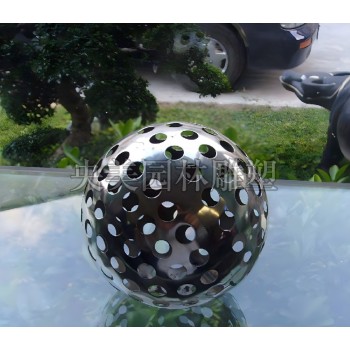 不锈钢镂空球水景雕塑-不锈钢镂空球雕塑