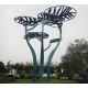 不锈钢雨伞大树雕塑图