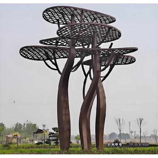 抽象不锈钢大树雕塑城市主题雕塑金越雕塑