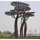 不锈钢雨伞大树雕塑图
