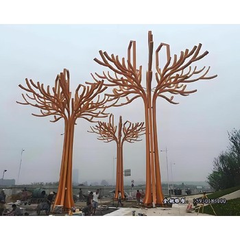 不銹鋼雨傘大樹雕塑公園雕塑擺件金越雕塑