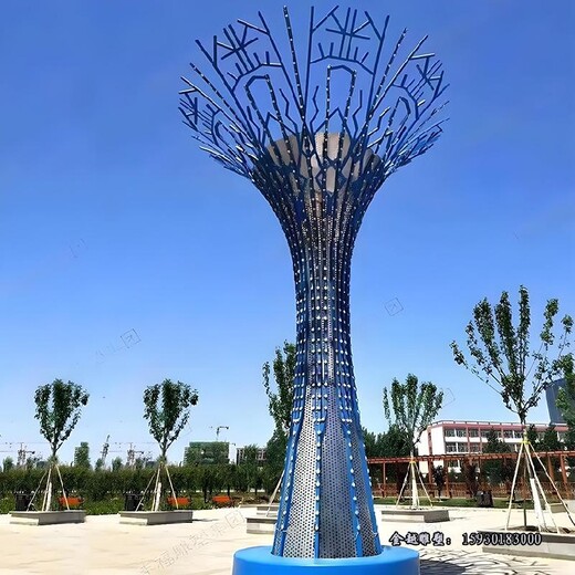 不銹鋼板材鍛造大樹(shù)雕塑商業(yè)廣場(chǎng)景觀雕塑金越雕塑