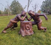 新疆踢毽子玻璃钢儿童童趣雕塑标准