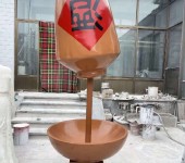 北京玻璃钢茶壶流水天壶雕塑用途