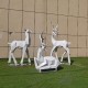 公园不锈钢几何切面鹿雕塑产品图