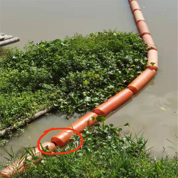 湖面水庫水葫蘆圍隔浮排安裝簡單浮筒式攔污網