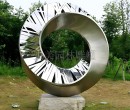 不锈钢圆环雕塑怎么样制作-不锈钢景观圆环雕塑图片