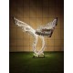 浙江园林不锈钢羽翼翅膀雕塑价格展示图