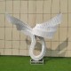 河南家用不锈钢羽翼翅膀雕塑加工样例图