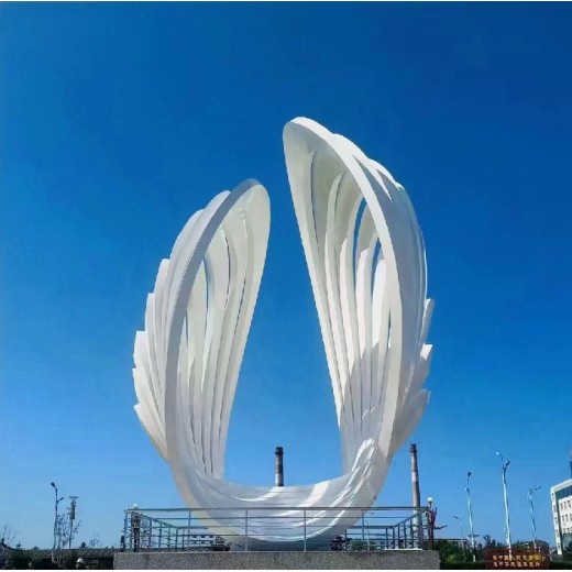 宁夏工业不锈钢羽翼翅膀雕塑型号