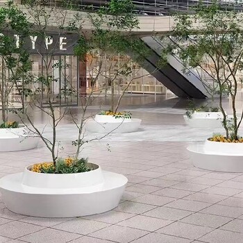 玻璃鋼花池坐凳雕塑池州室內(nèi)玻璃鋼手糊定制花池坐凳雕塑廠家