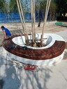玻璃鋼花池坐凳雕塑制作玻璃鋼手糊定制花池坐凳雕塑維修