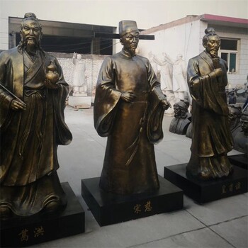河北鑄銅古代名醫(yī)雕塑，中醫(yī)人物雕塑