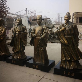 河北铸铜古代名医雕塑，中药文化雕塑