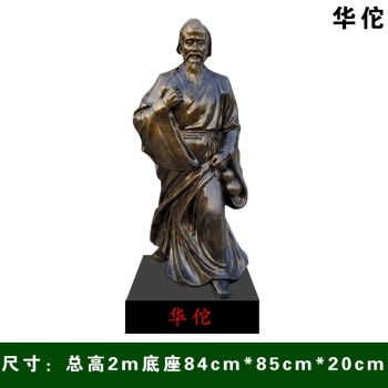 河北铸铜古代名医雕塑，中药文化雕塑