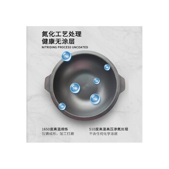 雙立人鑄鐵鍋氮化不生銹