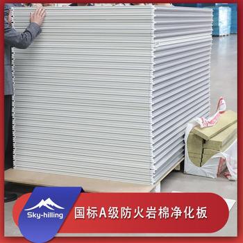 國標A級防火巖棉凈化板單面或者雙面彩鋼夾心板材批發