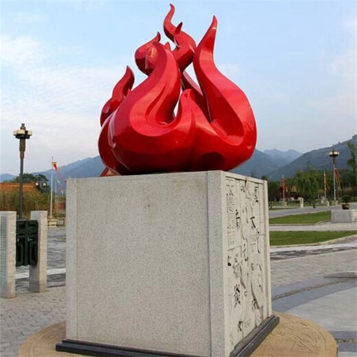 玻璃鋼火炬雕塑校園雕塑