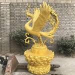 鑄銅鳳凰雕塑銅雕鳳凰加工廠家