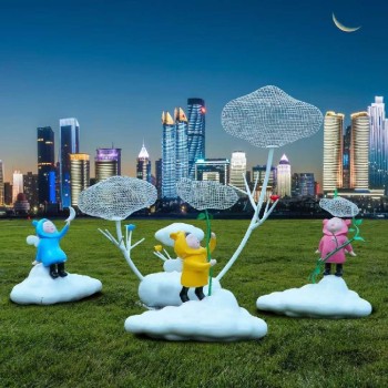 天津广场云朵雕塑出售