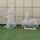 上海大型不锈钢丝编制镂空动物雕塑材料原理图