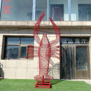 天津工业不锈钢丝编制镂空动物雕塑电话
