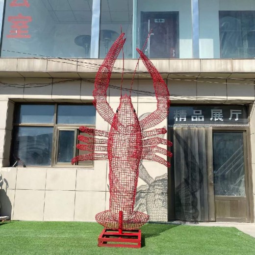 上海网红不锈钢丝编制镂空动物雕塑材料