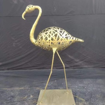 湖南园林不锈钢丝编制镂空动物雕塑安装