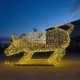 上海大型不锈钢丝编制镂空动物雕塑材料产品图
