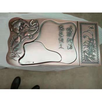 重庆铝板加工源头工厂轻奢仿古铜镂空屏风铝艺雕花工艺品欧式花纹壁画