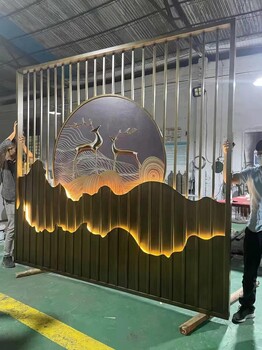 不锈钢金属屏风工程金属屏风批发厂家