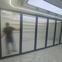 黑邊框雙玻百葉隔斷和有框玻璃門辦公室單玻玻璃隔墻廠家