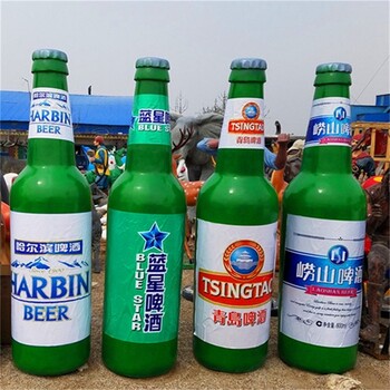 河北步行街玻璃鋼酒瓶雕塑廠家