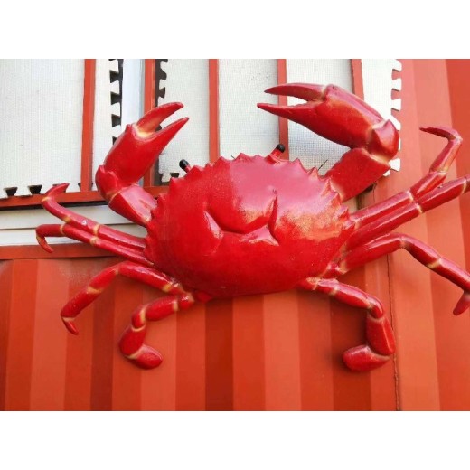 新疆仿真大闸蟹海洋动物雕塑设计
