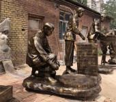 采茶制茶人物雕塑茶文化人物雕塑制作厂家