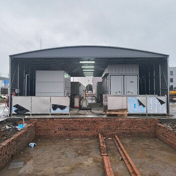 建筑工地推拉篷-物流園防雨遮陽(yáng)蓬-可定制任何尺寸