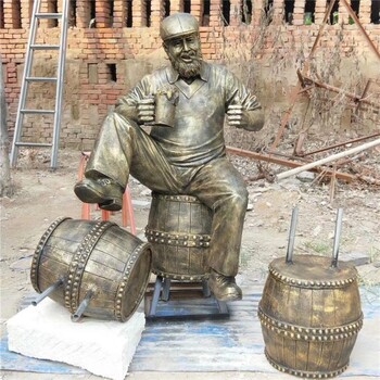 傳統(tǒng)釀酒雕塑擺件