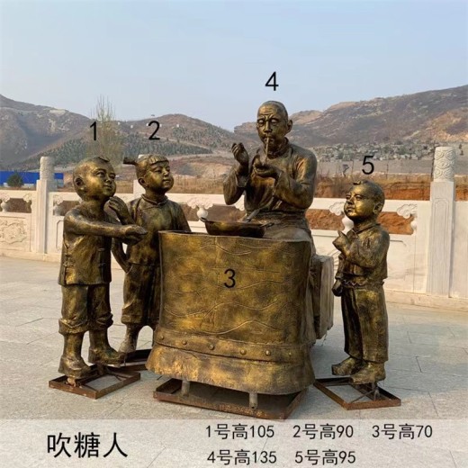 曲阳铸铜民俗文化雕塑生产厂家,玻璃钢民俗人物雕塑