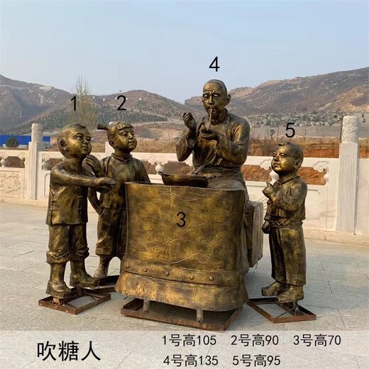 曲陽(yáng)仿銅民俗文化雕塑,玻璃鋼民俗人物雕塑