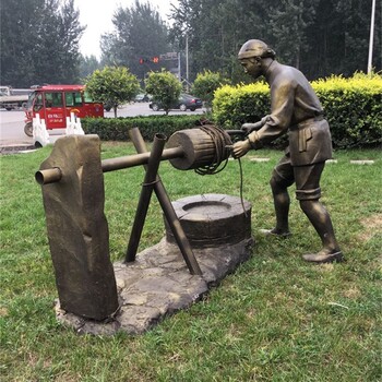 曲陽(yáng)制作民俗文化雕塑,玻璃鋼民俗人物雕塑