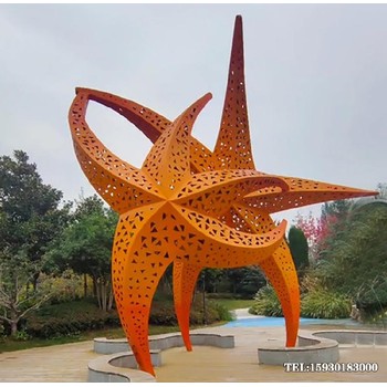 鏤空不銹鋼發(fā)光五角星雕塑拉絲五角星雕塑河北金越雕塑