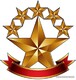 單個(gè)不銹鋼五角星雕塑圖